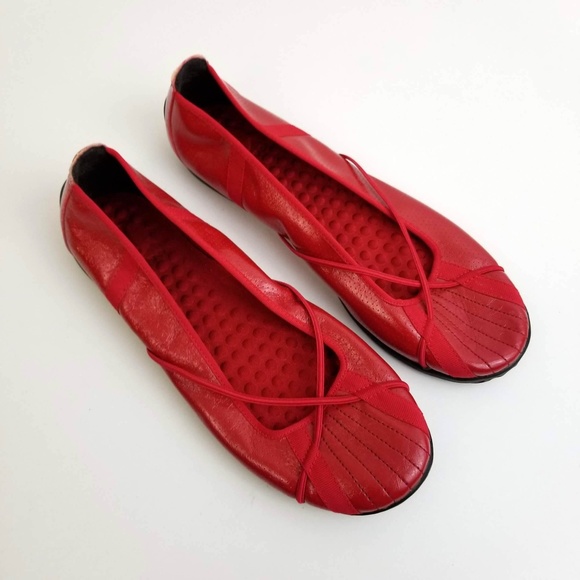clarks red leather shoes